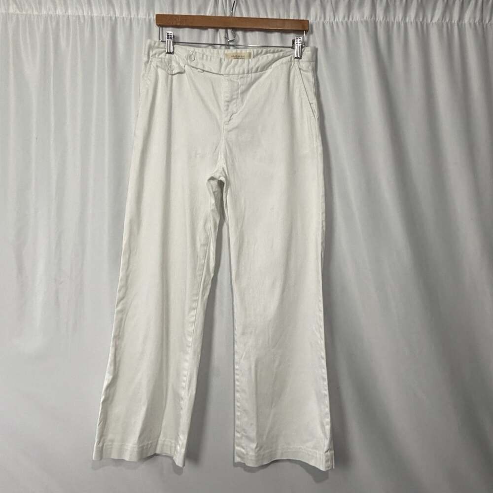 Workshop Andrea Jovine White Wide Leg Chino Pants Womens Size 8 Casual Summer